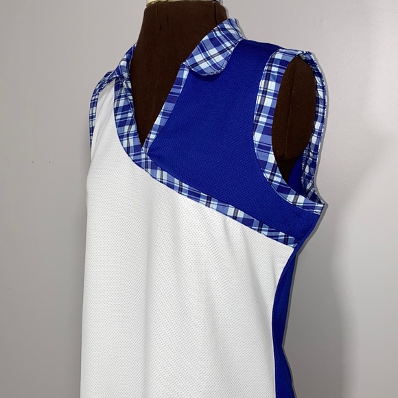 3/$20 Izod Plaid V-Neck Golf Tank Top - Picture 2 of 10